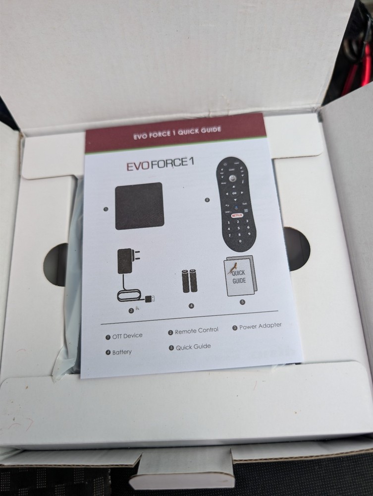 EVO Force 1 32GB Android TV Box Streaming Media Player with Remote HDMI Cable