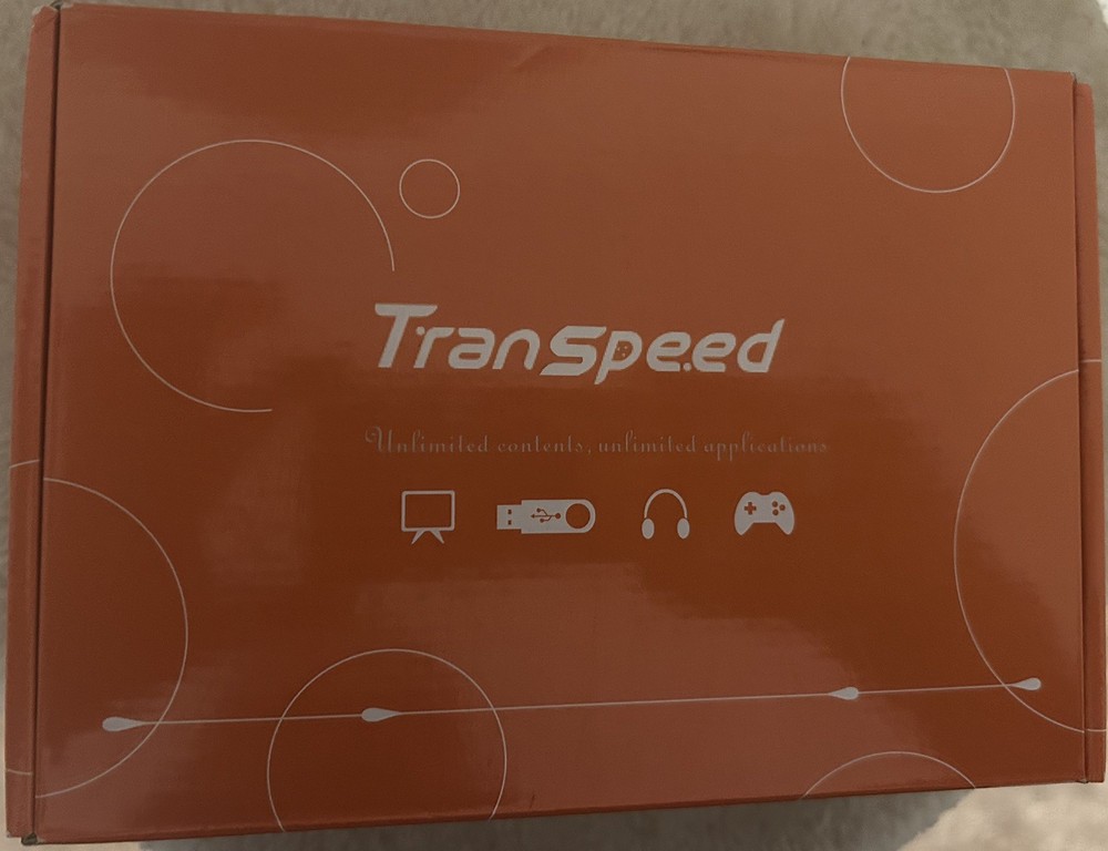 Transpeed Media Streaming Box Black with Power Adapter and Cables