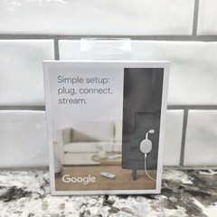 Google Chromecast with Google TV 4K UHD Media Streamer – Snow – NEW SEALED