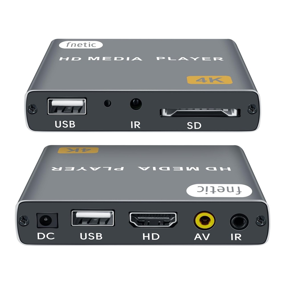4K Digital Media Player, TV MP4 Video Player with HDMI/AV Output, Digital Sig…