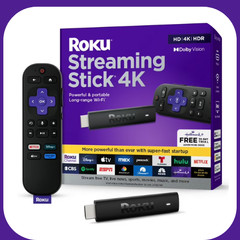 Roku Streaming Stick 4K Device 4K HDR Dolby Vision Voice Remote – 3820RW