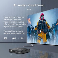 NEUMI Atom 4K Lite Ultra-HD Digital Media Player for USB ATOM Lite, Black