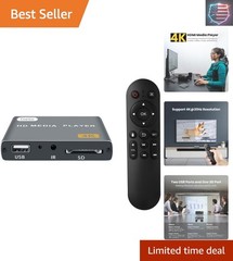 4K Digital Media Player, TV MP4 Video Player with HDMI/AV Output, Digital Sig…