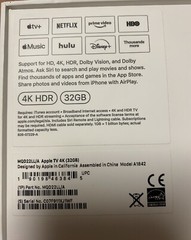 (Empty Box Only) Apple TV 4th Gen 4K HDR 32GB Black MQD22LL/A A1842