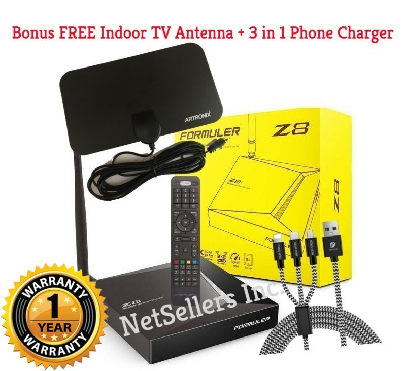FORMULER Z8 Dual Band 5G Gigabit 2GB RAM 16GB ROM 4K + FREE INDOOR TV ANTENNA