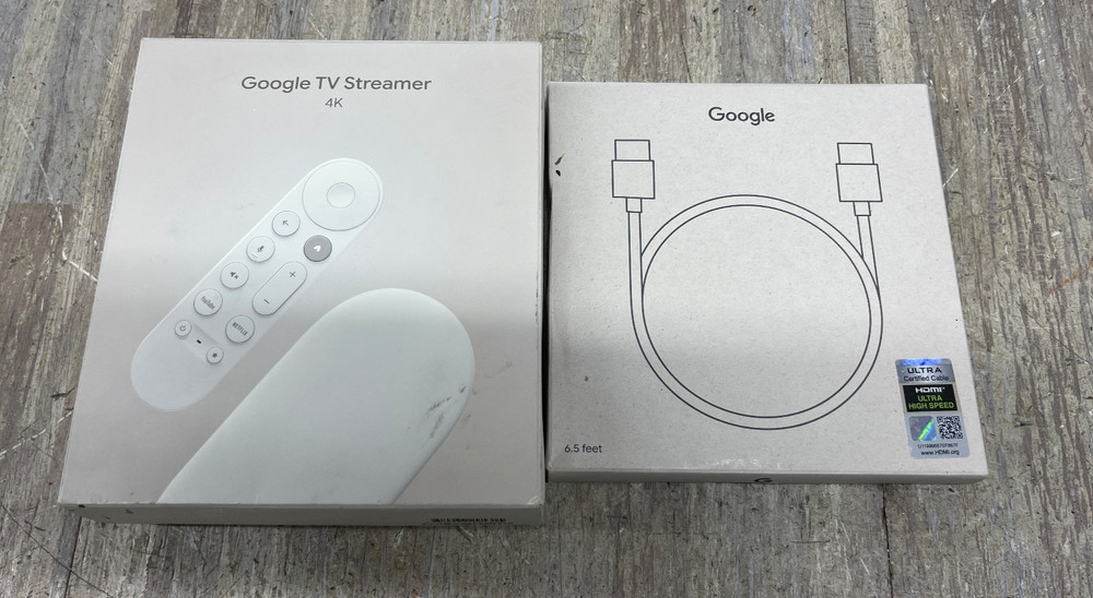 New Google TV Streamer 4K With Voice Remote 32GB GA05662 W/CABLE NEW