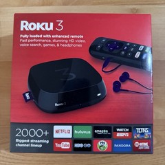 Roku 3 3rd Gen Media Streamer 4230R Black New Open Box