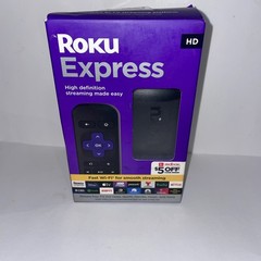 Roku Express HD Streaming Media Player HDMI Cable Remote 3930R SEALED New