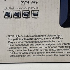 Micca MPLAY Mini Digital Media Player WITH REMOTE USB FLASH DRIVES TESTED WORKS