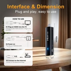 4K Android TV Stick 2026, Dual-Band WiFi 6, 2GB RAM, 16GB Storage, Voice Remote,
