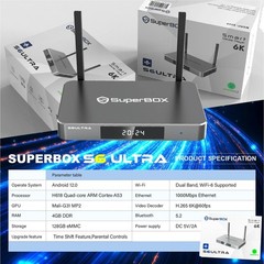 SuperBox S6 Ultra Android TV Box | Authorized Distributor Free backlit keyboard
