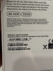 Apple TV 4K HDR (32GB, MQD22LL/A) – Sealed