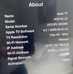 Apple TV MC572LL/A Digital 720p HD-60Hz Media Streamer HDMI Black
