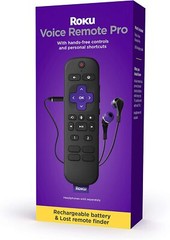 Roku Voice Remote Pro | Rechargeable voice remote with TV controls, lost remote