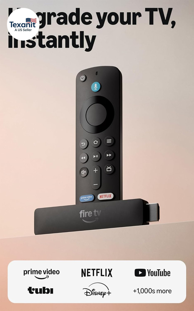 Fire TV Stick HD (Newest Model), Free & Live TV, Alexa Voice Remote, Powered by