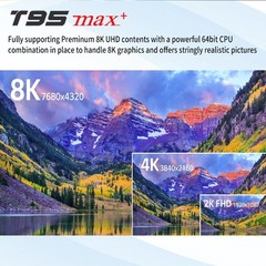 8K T95 MAX+ Dual WiFi 4GB/32GB Bluetooth Android 9.0 Streaming Media TV Box
