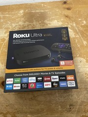 Roku Ultra 4K/HD/HDR Streaming Media Player with JBL Headphones 4661R-Open Box