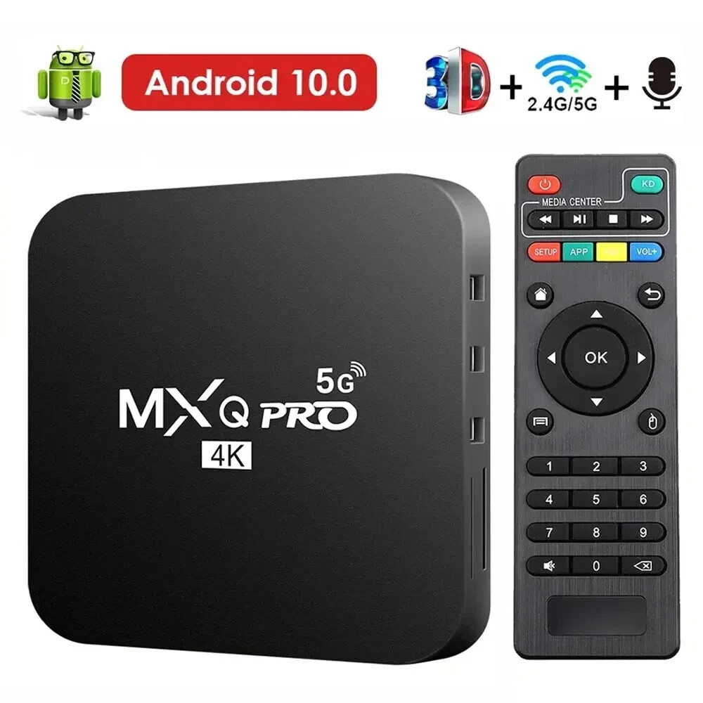 Smart TV Box MXQ-PRO 4K HD Android 10.0 TV BOX 2.4/5G Dual-WIFI 3D Video D