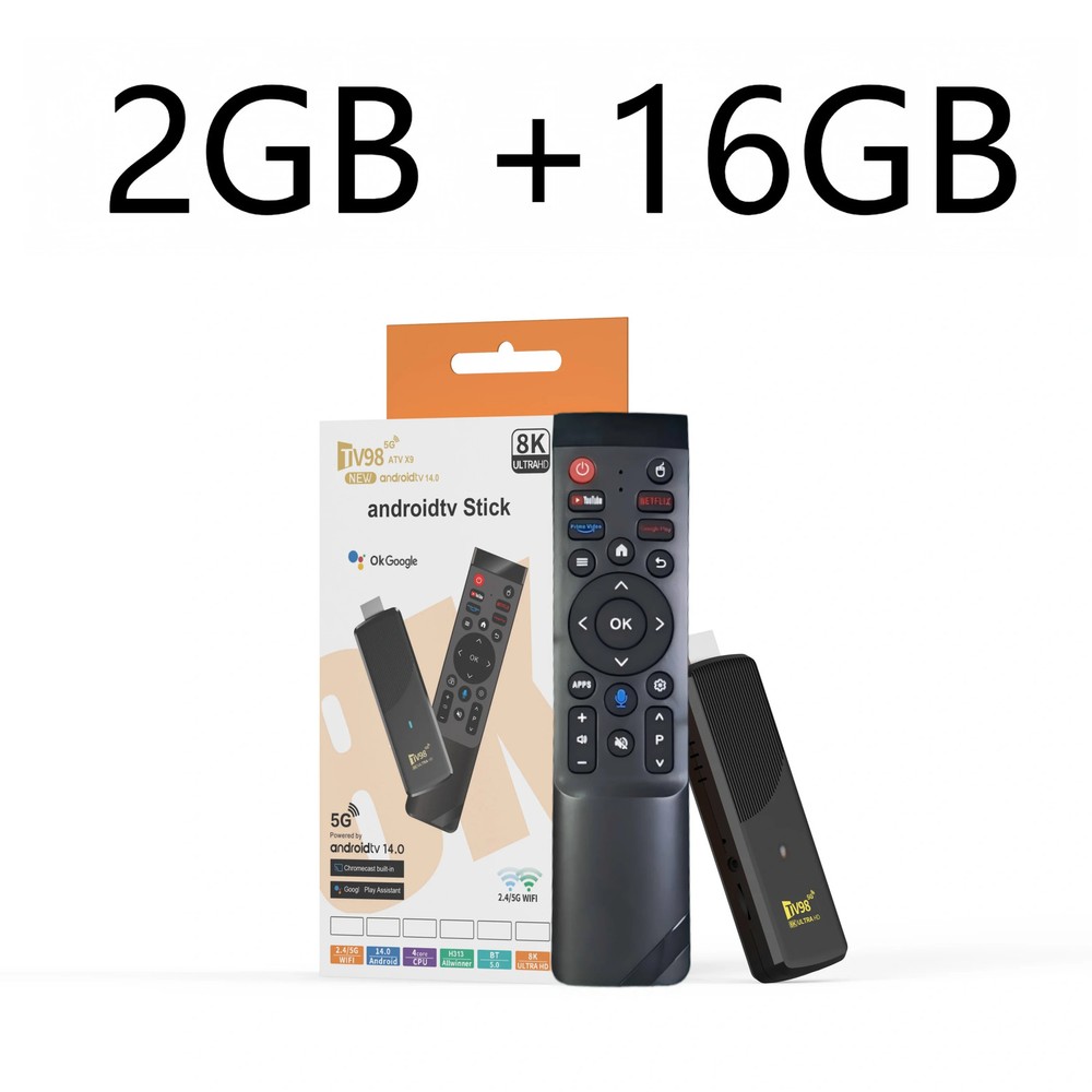 TV98 ATV X9 Smart TV Stick Android14 Allwinner H313 OTA 8GB 128GB Support 8K 4K