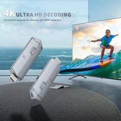 2025 Upgraded Wireless HDMI Transmitter and Receiver, 4K Decode 1080P@60Hz Ul…