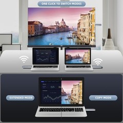 2025 Upgraded Wireless HDMI Transmitter and Receiver, 4K Decode 1080P@60Hz Ul…