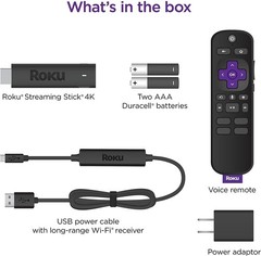 Roku Streaming Stick 4K/HDR/Dolby Vision Streaming Device with Roku Voice Remote