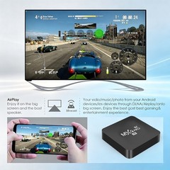 MXQ Pro 4K Android 14 Quad Core Smart TV Box 4GB RAM 32GB Storage Wifi