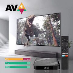 Android 14 TV Box Bluetooth 5.2 ATV 8K 4K Set Top Box 4GB 64GB AV1 S905W2 Quad C