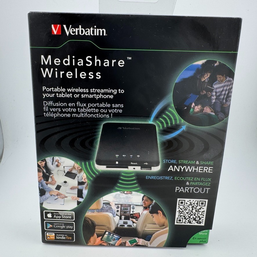 Verbatim MediaShare 98243 Portable Wireless Streaming Device NEW SEALED