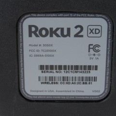 Roku 2 XD Media Streamer 3050X – Black – W/ Power Cord, HDMI, Remote TESTED
