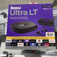Roku 4801RW Ultra LT 4K/HDR Dolby Vision Streaming Player New Sealed