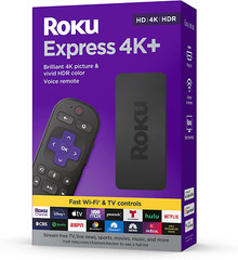 Express 4K+ | Streaming Device 4K/HDR, Voice Remote, Free & Live TV