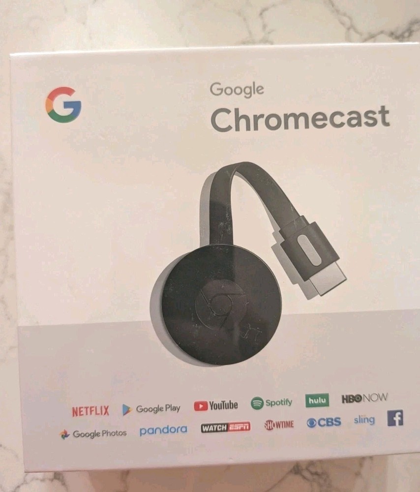 NEW Google Chromecast (2nd Generation) HD Media Streamer Black NC2-6A5