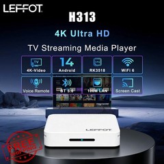 LEFFOT Android 14.0 TV Box H313 4K 2GB/16GB WiFi 6 BT 5.4 USB 3.0