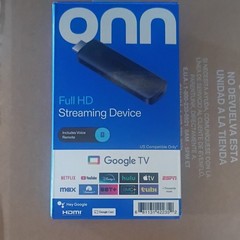 ONN Full HD Streaming Device Google TV Voice Remote HDMI 1080p Black