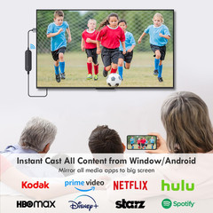 4K 1080P Wireless HDMI Display Adapter, WiFi Streaming Movies, Shows Receiver fo