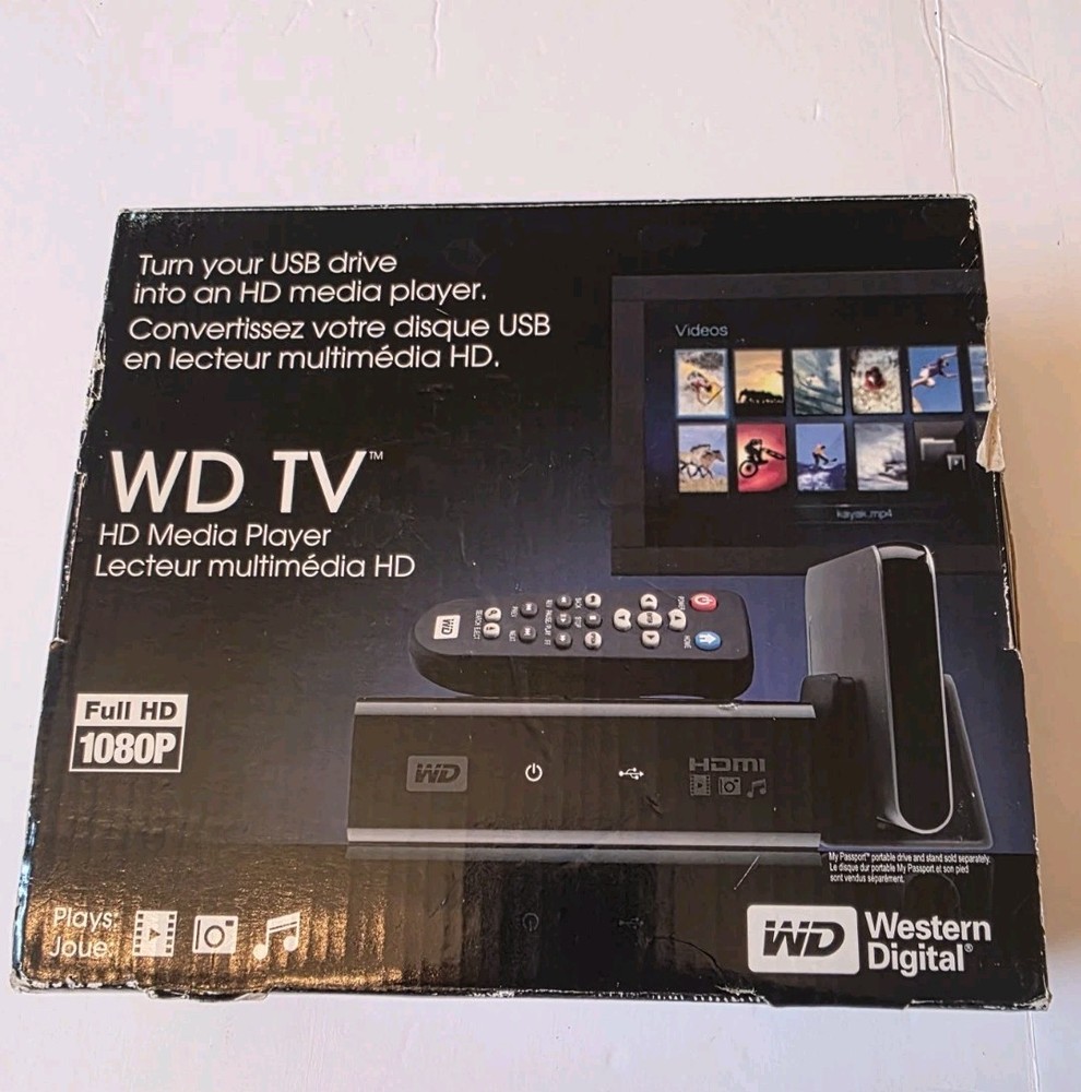 Western Digital WD TV HD Media Player WD00AVN 1080p