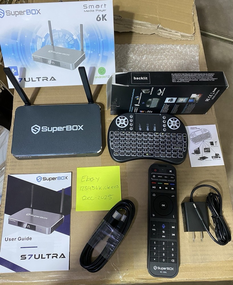 New SuperBOX S7 Ultra, Backlit Remote, Backlit Keyboard Set. Authorized Seller