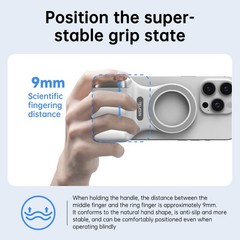MagSafe Compatible Fun Photography Grip: MFi Certified Wireless Bluetooth Stabil