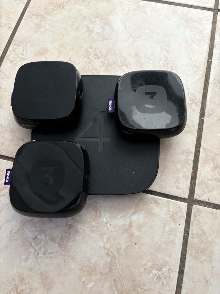 Roku Streaming Box Lot Roku 2/3/4 Black HDMI Ethernet Optical Audio