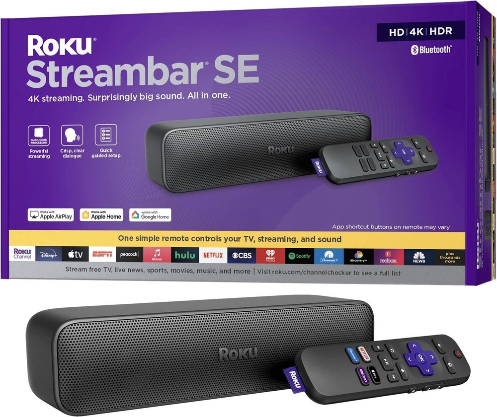 Roku – Streambar SE | 2-in-1 TV Soundbar and 4K HDR Streaming Device, Premium…