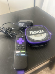 Roku 2500X Purple Streaming Media Player Box 1080p Wi‑Fi HDMI Remote/Adapter