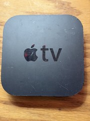 Apple TV 3rd Gen A1469. JUST TV. no remote no power cable. turns on. SOLD AS IS.