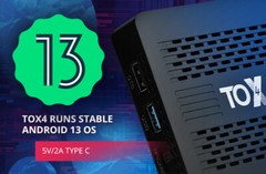 TOX4 Android 13 TV Box RK3528 4G 32G WiFi 1000M BT5 H.265 4K HDR Set top tv box