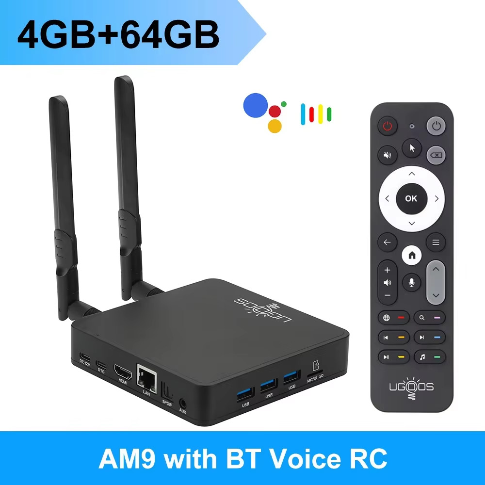 AM9 Smart TV Box Android 14 Amlogic S905x5 4GB 64GB WiFi BT5.2 1000M HDR Android