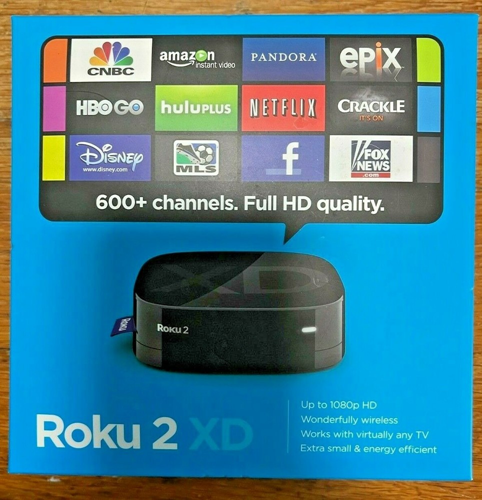 Roku 2XD Media Streamer 3050X Black W/ Remote and AC Adaptor HDMI Cable (B35H)