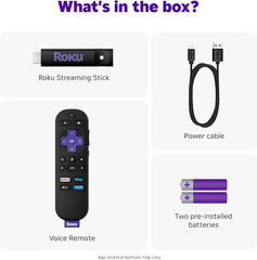Roku Streaming Stick HD 2025 — HD Streaming Device for TV with Roku Voice Remote
