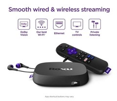 Roku Ultra LT Streaming Device 4K/HDR/Dolby Vision Roku Voice Remote _NEW SEALED