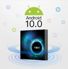 Android Box 10.0 TV Box with 4GB RAM 64GB ROM T95 WiFi 2.4GHz LAN 100M H.265/ BT