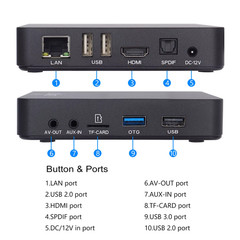Original AM6B PLUS TV Box 4GB 32GB Amlogic S922X-J 2.2GHz Android 9.0 WiFi Blue